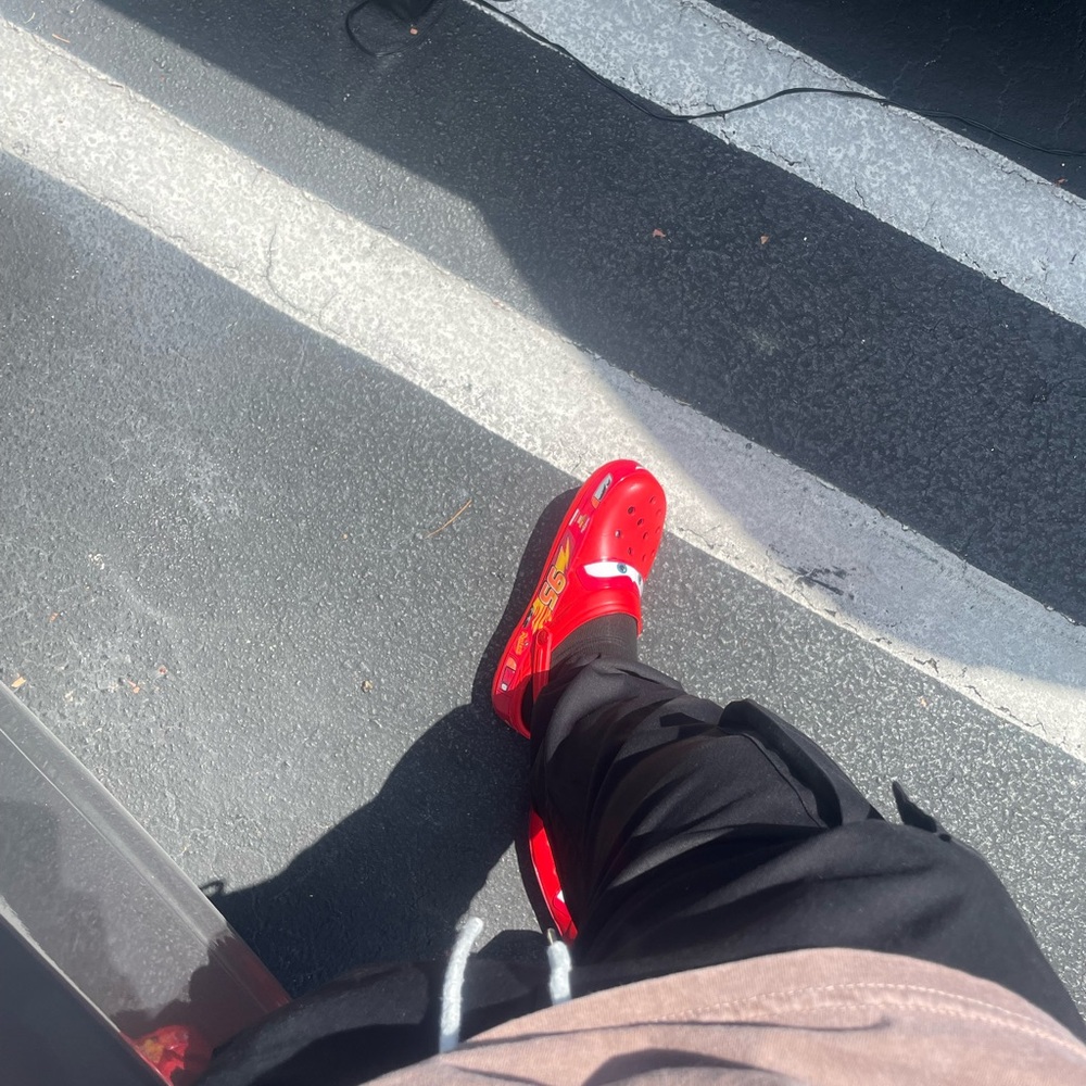MCqueen crocs with no lights